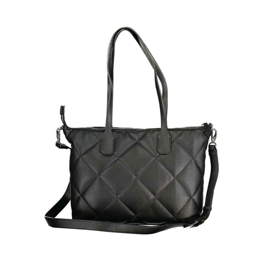 Front view with bag zipped and handles upright.