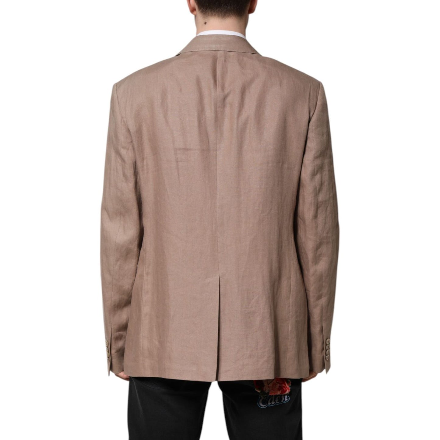 Dolce & Gabbana Beige TAORMINA Single Breasted Coat Blazer