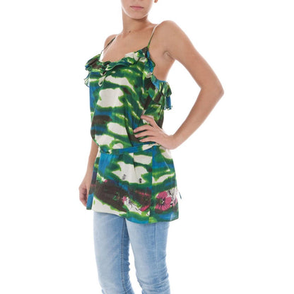 John Galliano Green Cotton Women Top