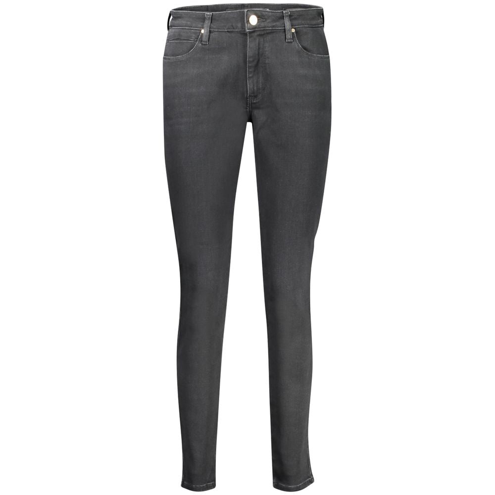 Guess Jeans Black Cotton Women Jeans with 5-pocket design and recycled material, perfect blend of style and sustainability.