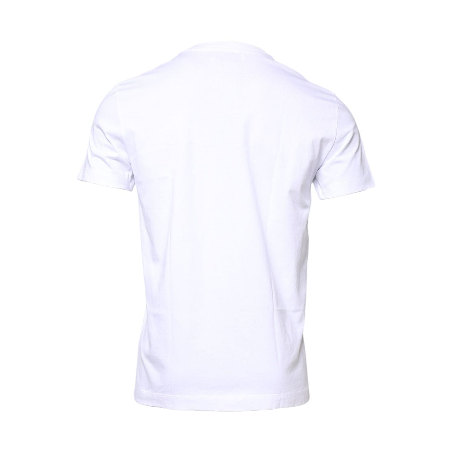 Dolce & Gabbana White Cotton DG Embroidery Crew Neck T-shirt