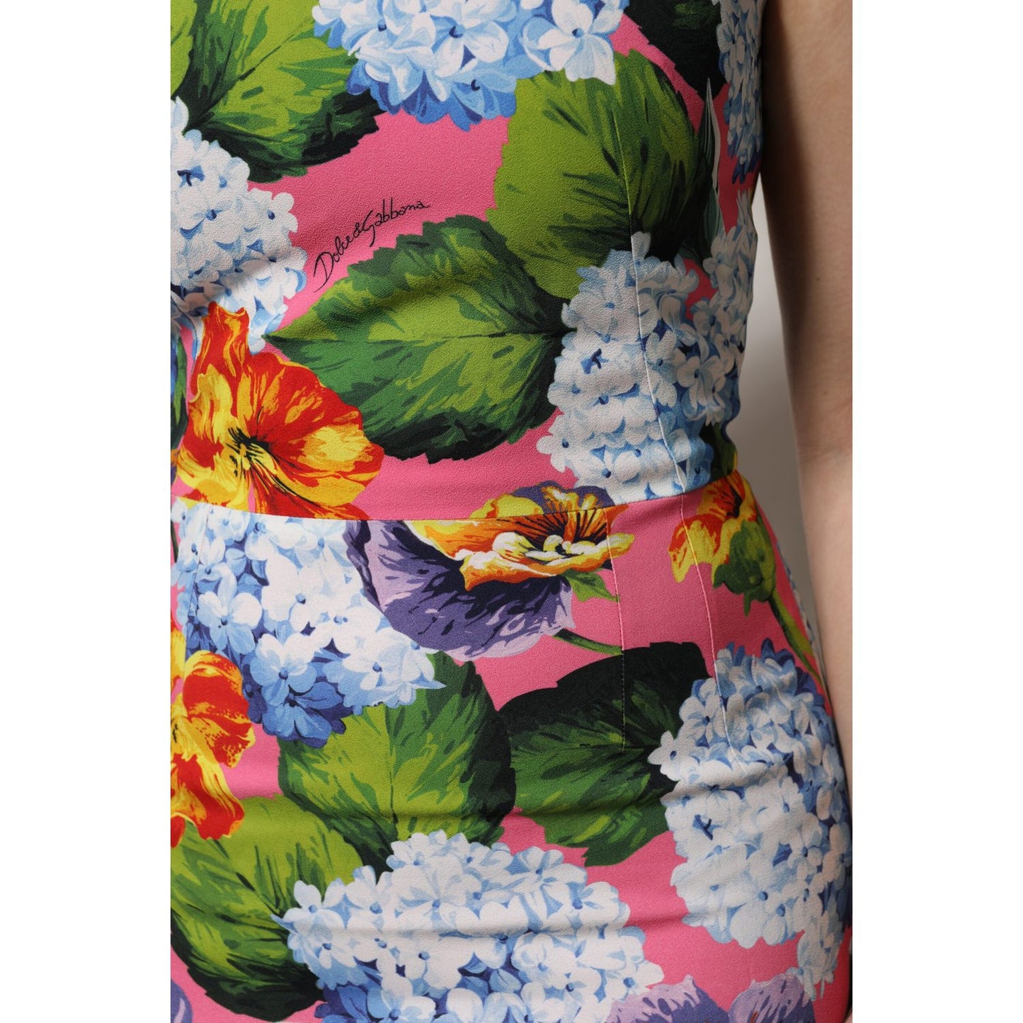 Dolce & Gabbana Multicolor Floral Sleeveless Sheath Dress
