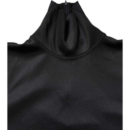Dolce & Gabbana Black Polyester Turtleneck Pullover Sweater