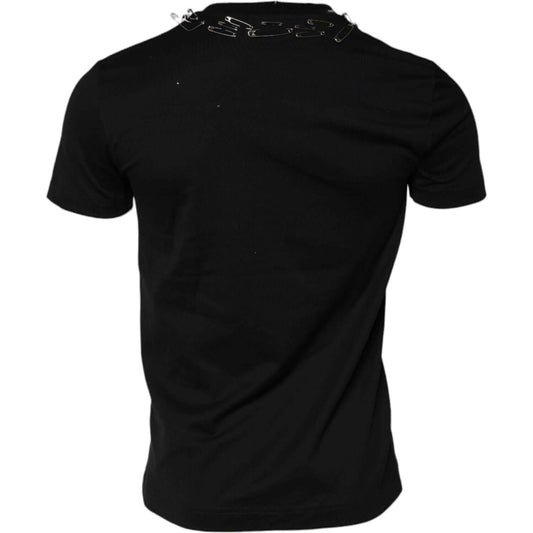 Dolce & Gabbana Black Logo Embellish Short Sleeves T-shirt TSH90641-46