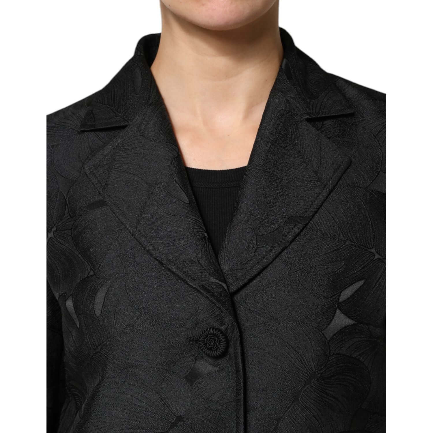Dolce & Gabbana Black Single Breasted Trench Coat Jacket