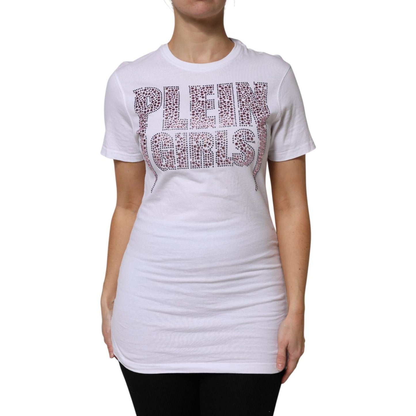 Philipp Plein White Embellished CrewNeck Short Sleeve T-shirt