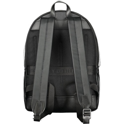 Tommy Hilfiger Black Polyester Men Backpack