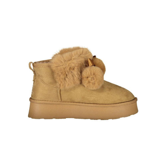 Laura Biagiotti Brown Polyester Women Boot LA-32795-EU37/US7