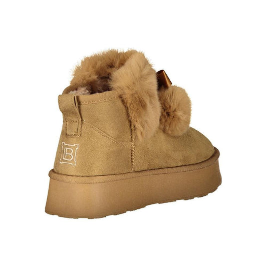Laura Biagiotti Brown Polyester Women Boot LA-32795-EU37/US7