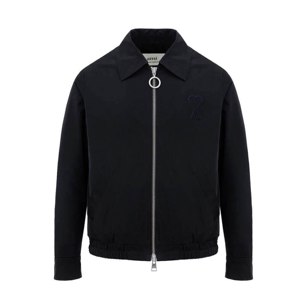 Ami Paris Black Polyester Jackets & Coat AM-9342676-XS
