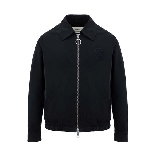 Ami Paris Black Polyester Jackets & Coat AM-9342676-XS