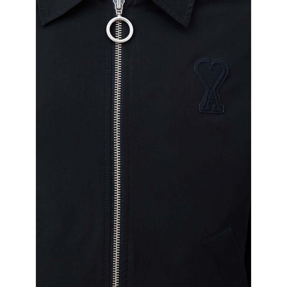 Ami Paris Black Polyester Jackets & Coat AM-9342676-XS