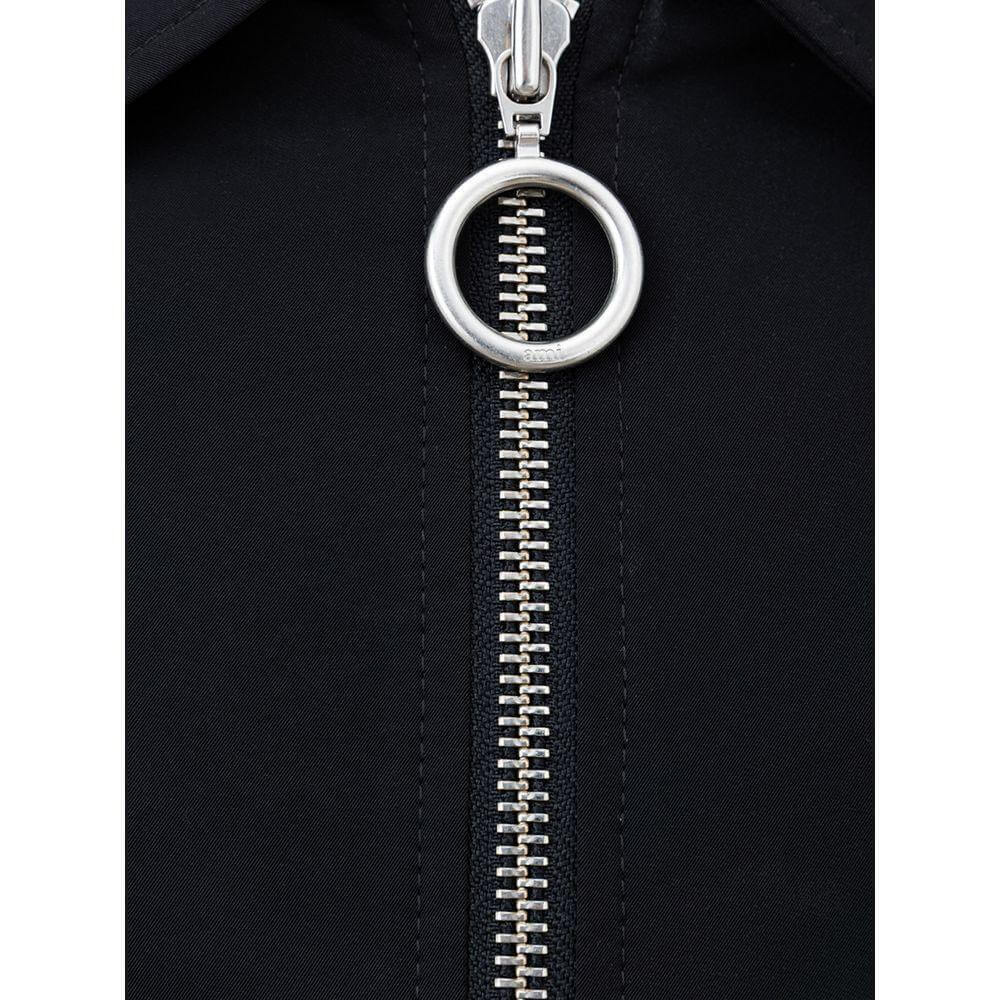 Ami Paris Black Polyester Jackets & Coat AM-9342676-XS