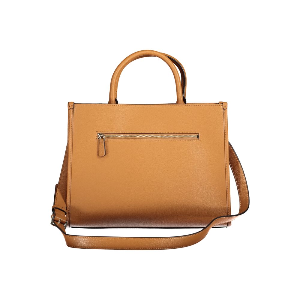 Front view with bag zipped and handles upright.