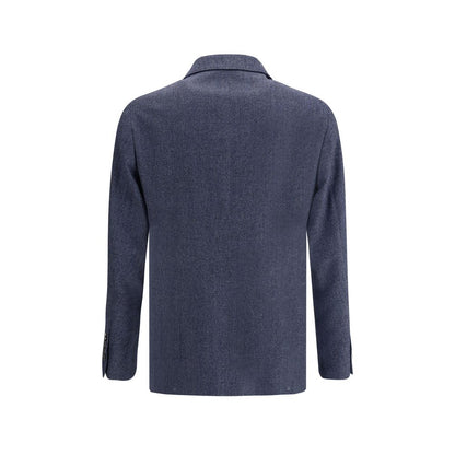 Brunello Cucinelli Blue Wool Blazer Brunello Cucinelli