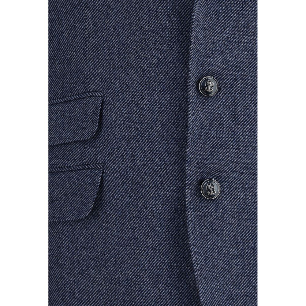 Brunello Cucinelli Blue Wool Blazer Brunello Cucinelli