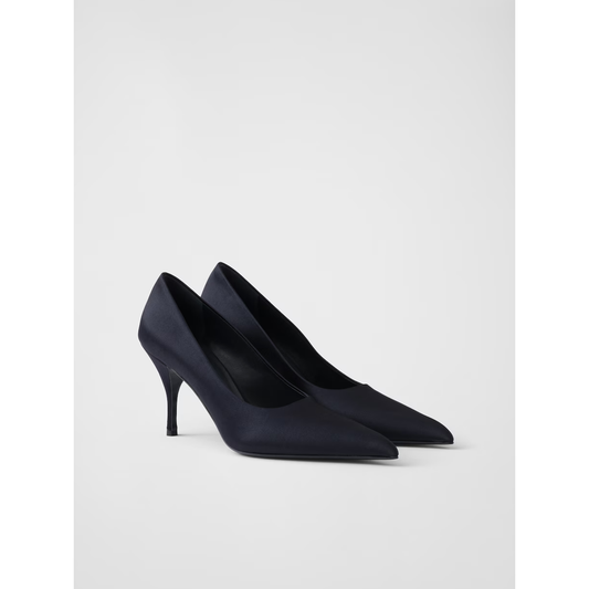 Prada Blue Satin Pumps