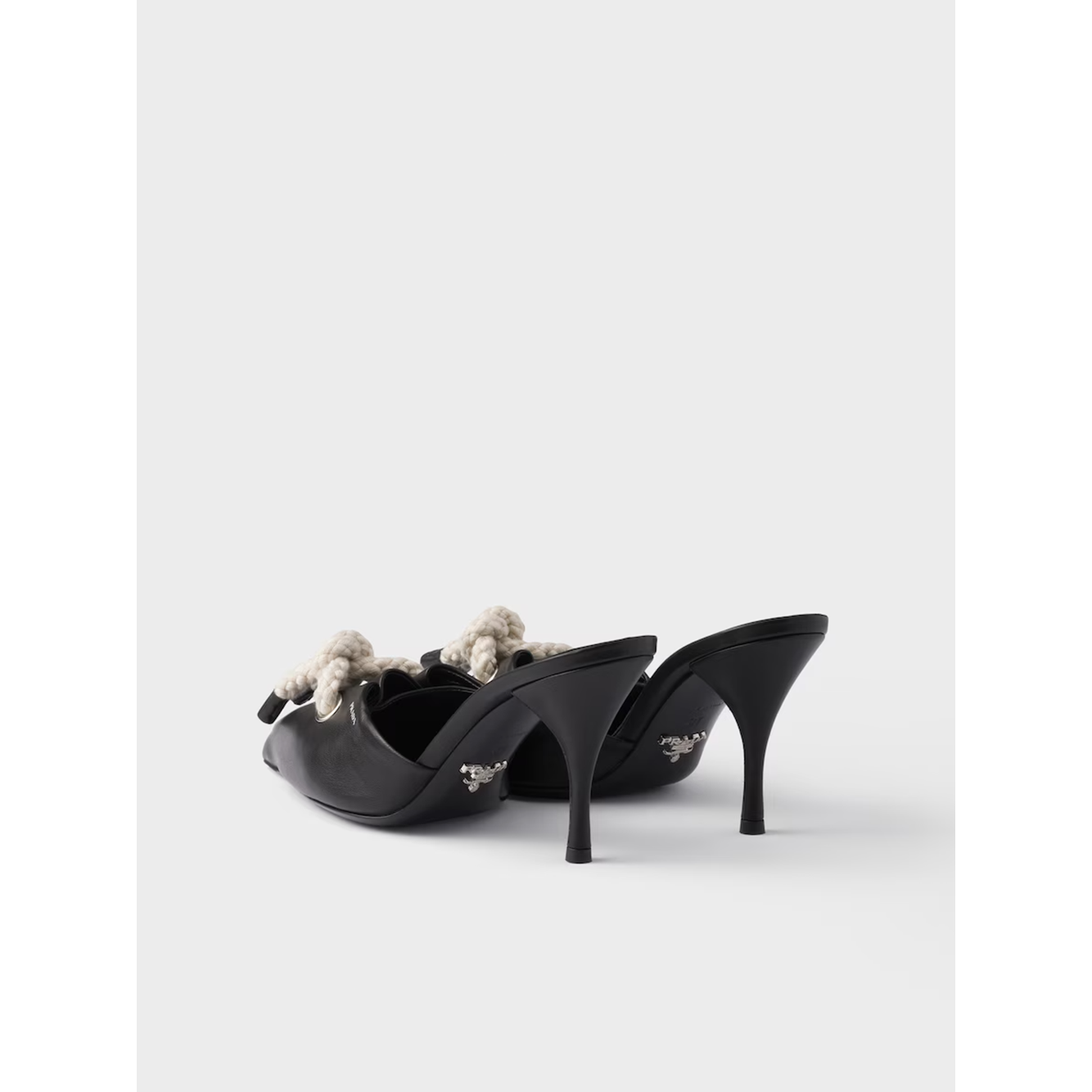 Prada Black Nappa Leather Rope Detail Sandals 1I969N_038_F0X2Z_F_D085_35
