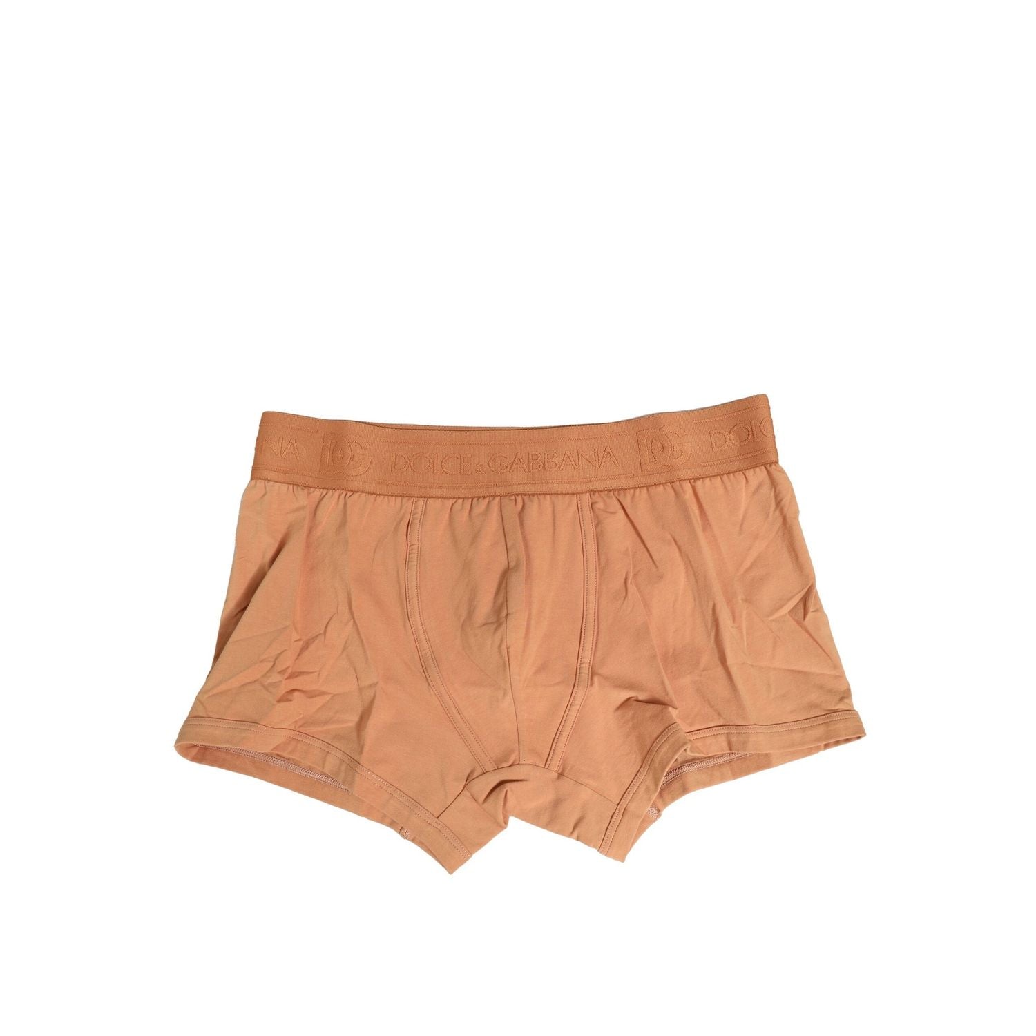Dolce & Gabbana Brown Cotton Stretch Regular Boxer Underwear