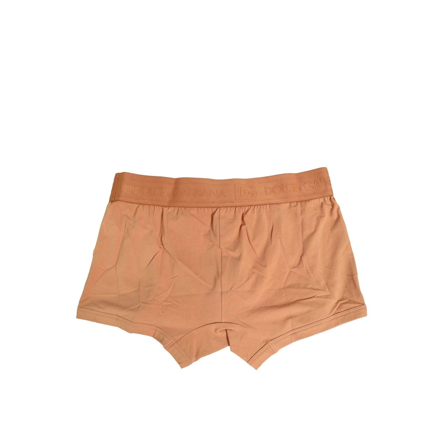 Dolce & Gabbana Brown Cotton Stretch Regular Boxer Underwear