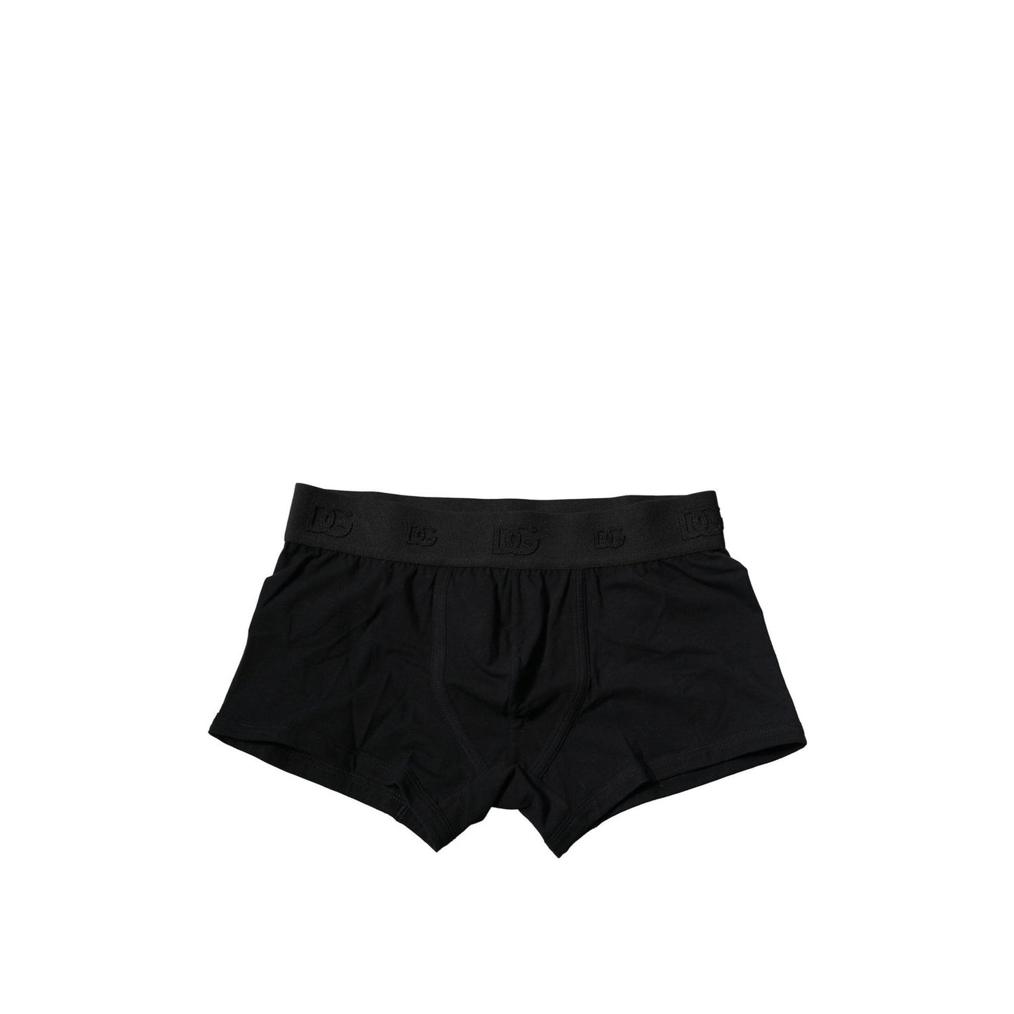 Dolce & Gabbana Black Cotton Stretch Regular Boxer Underwear