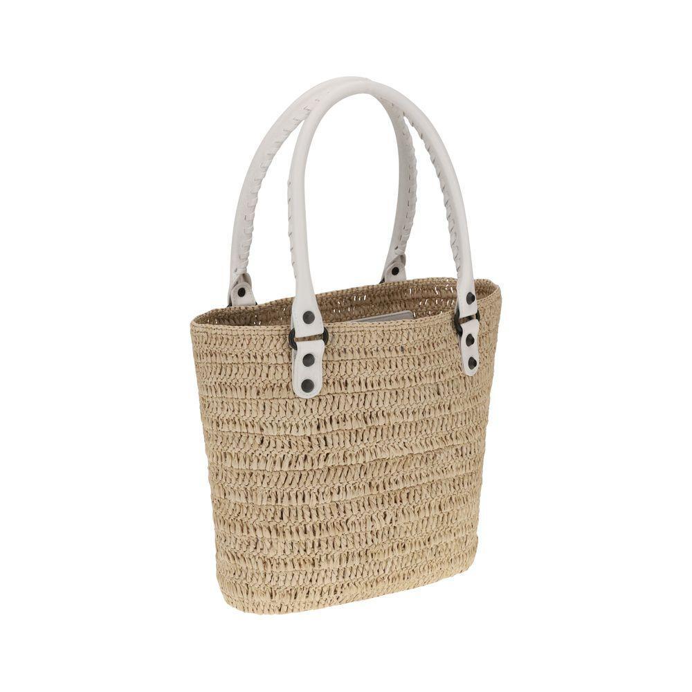 Front view with bag zipped and handles upright.