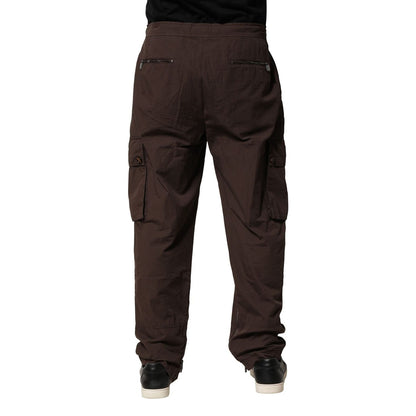 Dolce & Gabbana Brown Cotton Cargo Jogger Men Pants