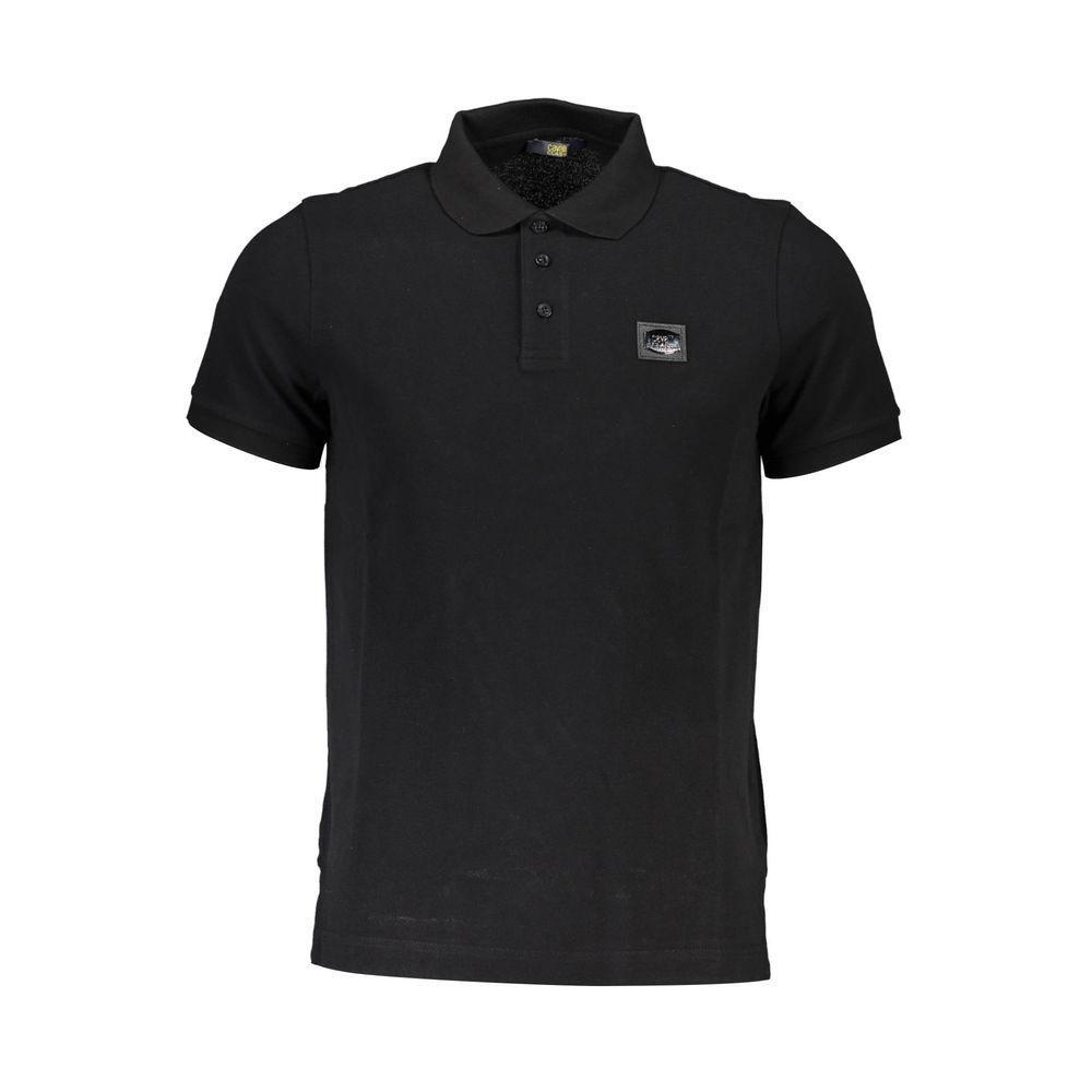 Cavalli Class Black Cotton Men Polo Shirt CA-37874-M