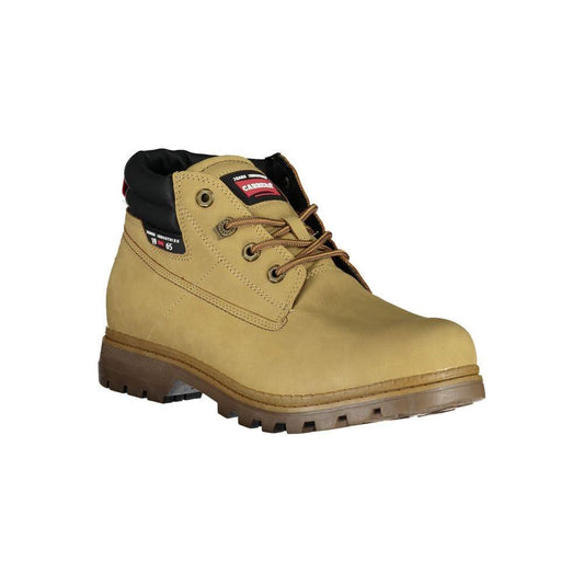 Carrera Beige Lace-Up Boots with Contrast Details CA-25547-EU40/US7