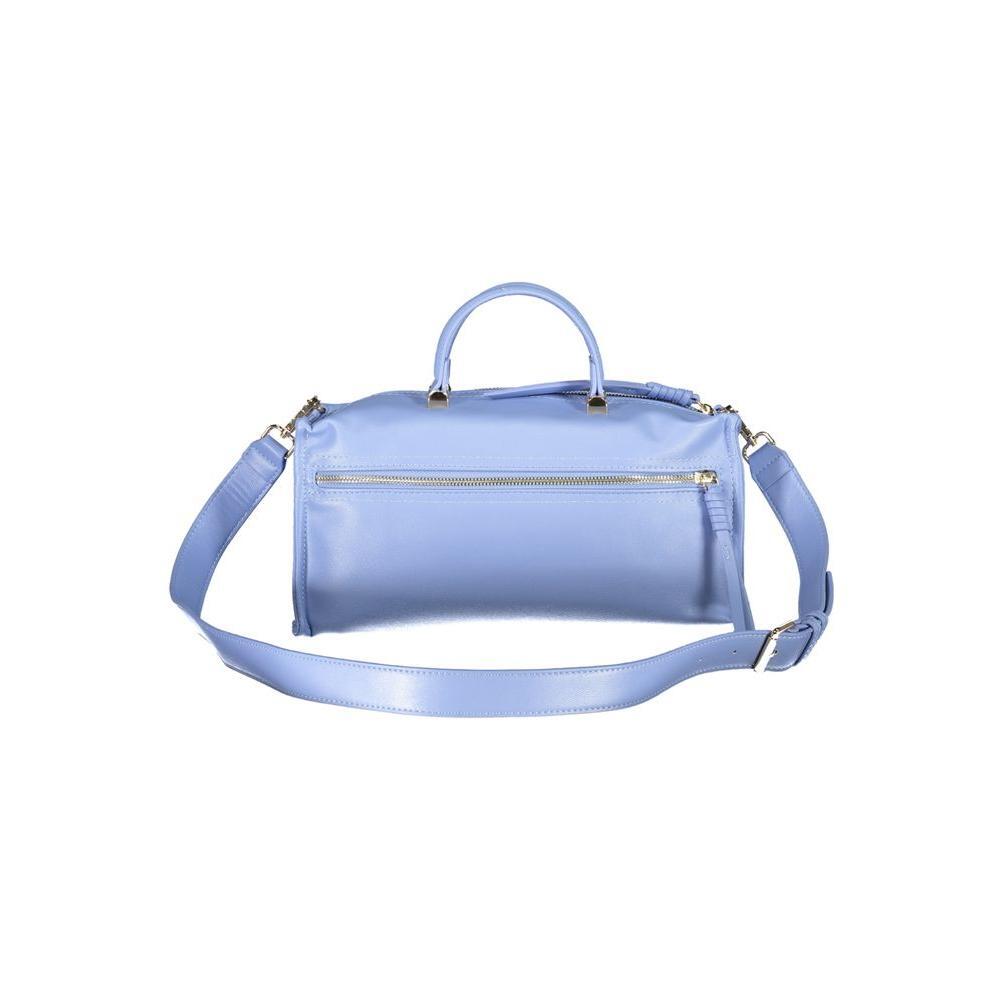 Front view with bag zipped and handles upright.