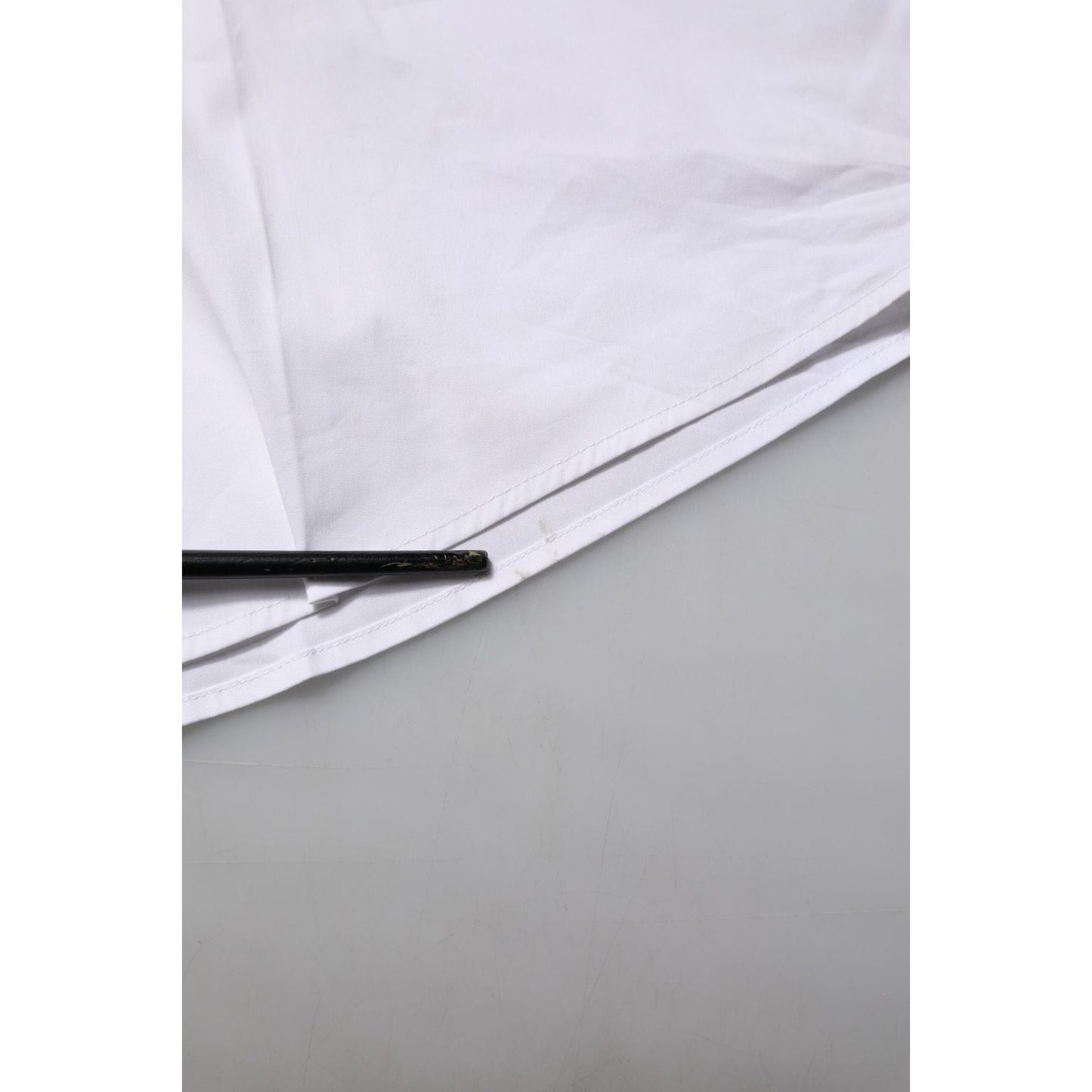 Dolce & Gabbana White Cotton GOLD Long Sleeves Formal Shirt