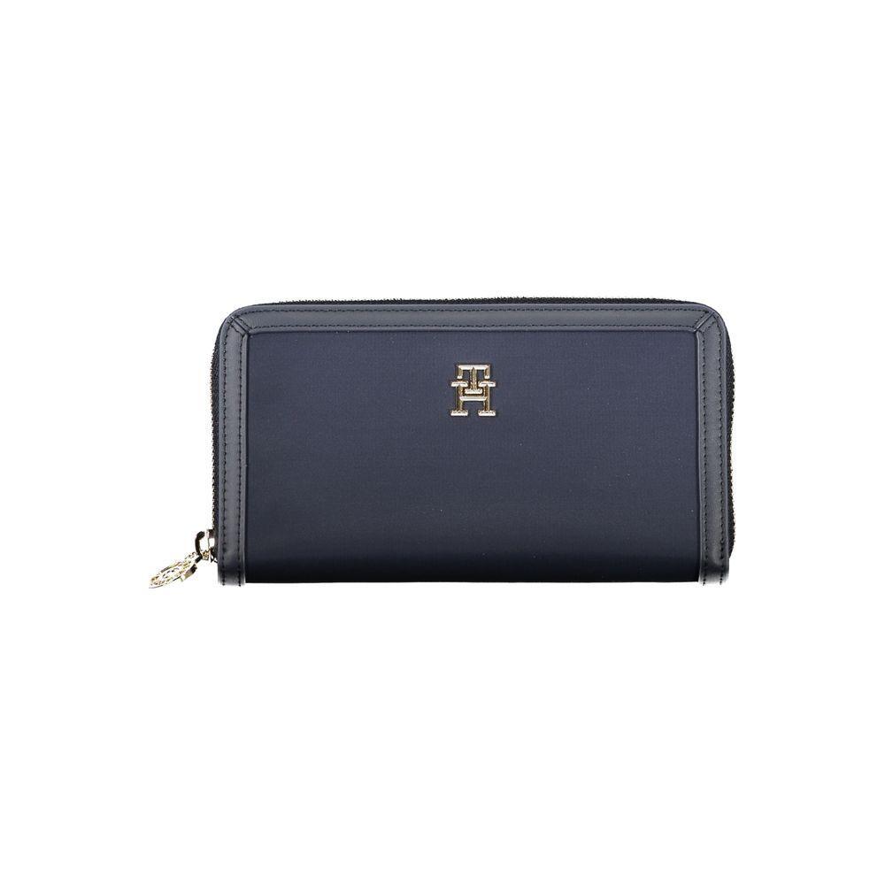 Tommy Hilfiger Chic Sustainable Blue Wallet with Secure Zip TO-27154