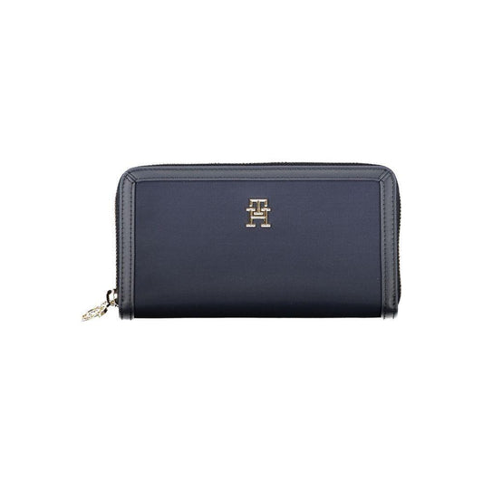 Tommy Hilfiger Chic Sustainable Blue Wallet with Secure Zip TO-27154