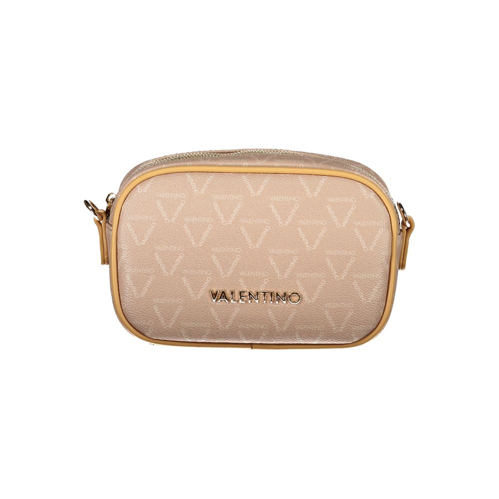 Mario Valentino Beige Polyethylene Handbag with adjustable removable shoulder strap, 2 internal pockets, contrasting details, zip closure.