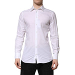 Dolce & Gabbana White GOLD Long Sleeves Dress Formal Shirt TSH906871-39