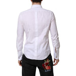 Dolce & Gabbana White GOLD Long Sleeve Dress Men Formal Shirt TSH906879-39