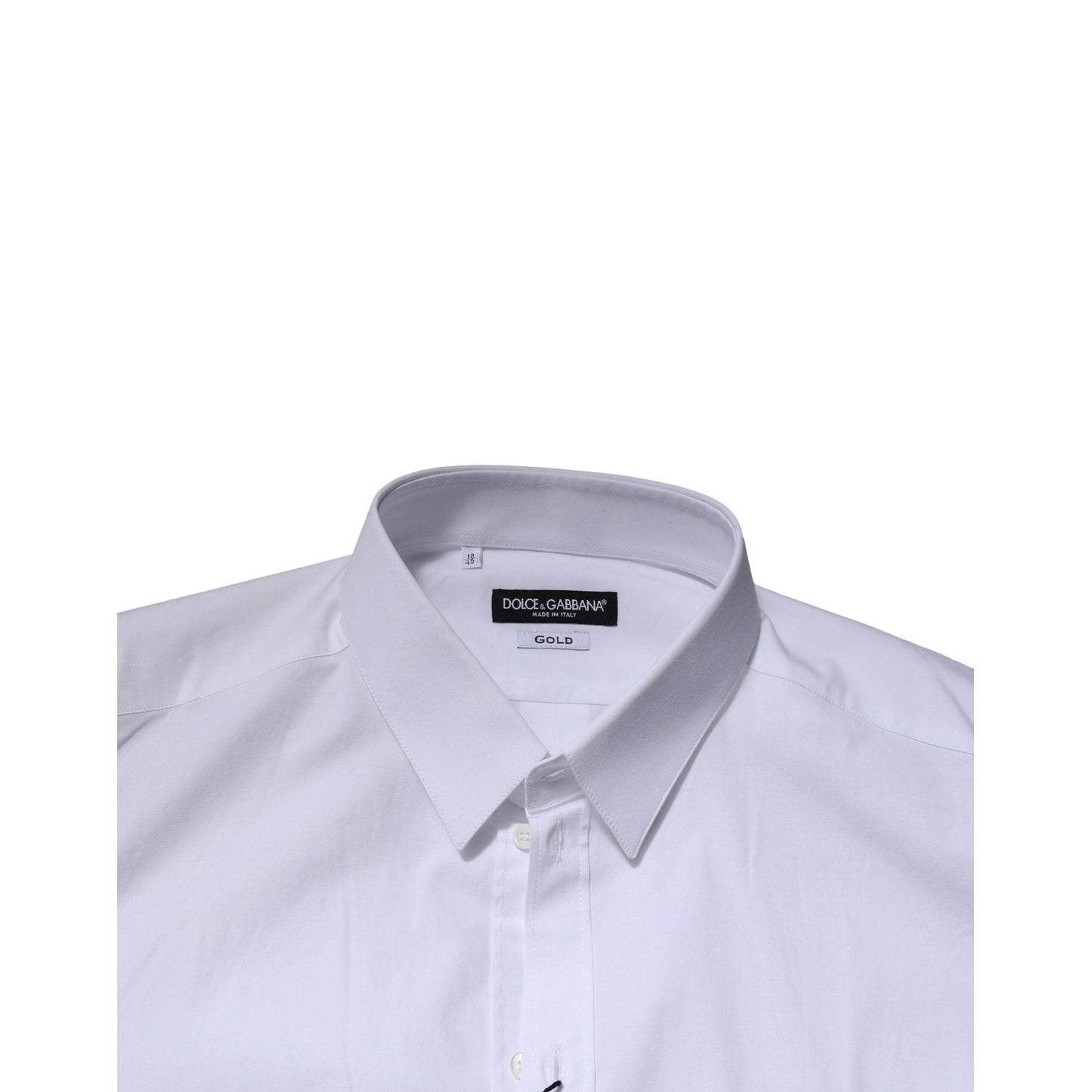 Dolce & Gabbana White GOLD Long Sleeve Dress Men Formal Shirt TSH906881-43