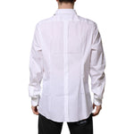 Dolce & Gabbana White GOLD Long Sleeve Dress Men Formal Shirt TSH906882-43