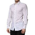 Dolce & Gabbana White GOLD Long Sleeve Dress Formal Shirt TSH906887-40