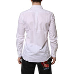 Dolce & Gabbana White Cotton Long Sleeves Dress Formal Shirt TSH906893-37