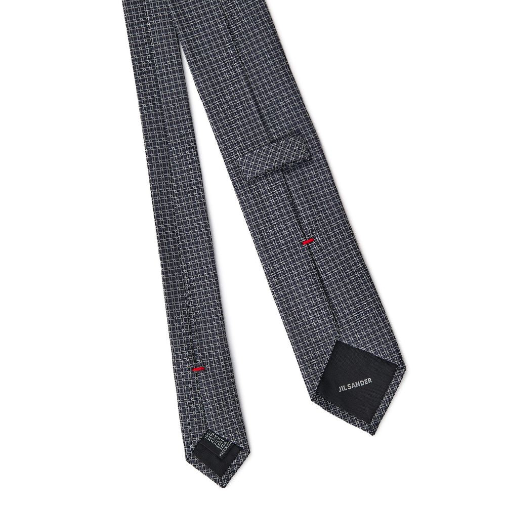 Jil Sander Gray Silk Tie