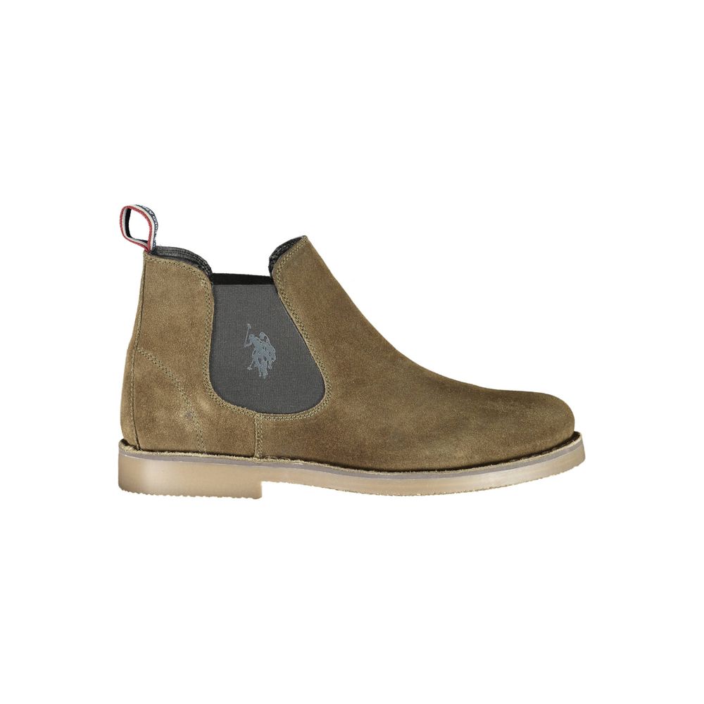 U.S. POLO ASSN. Green Polyester Ankle Boots