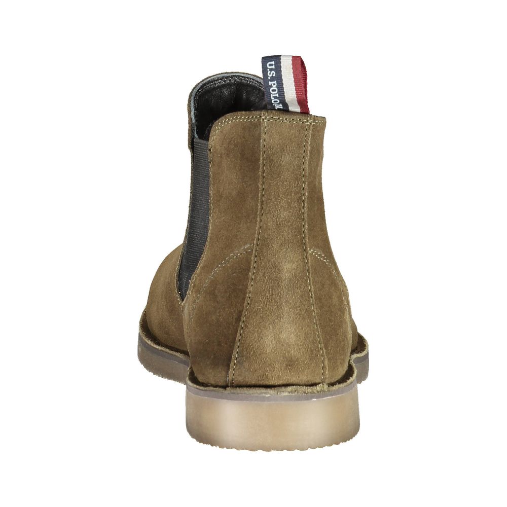 U.S. POLO ASSN. Green Polyester Ankle Boots