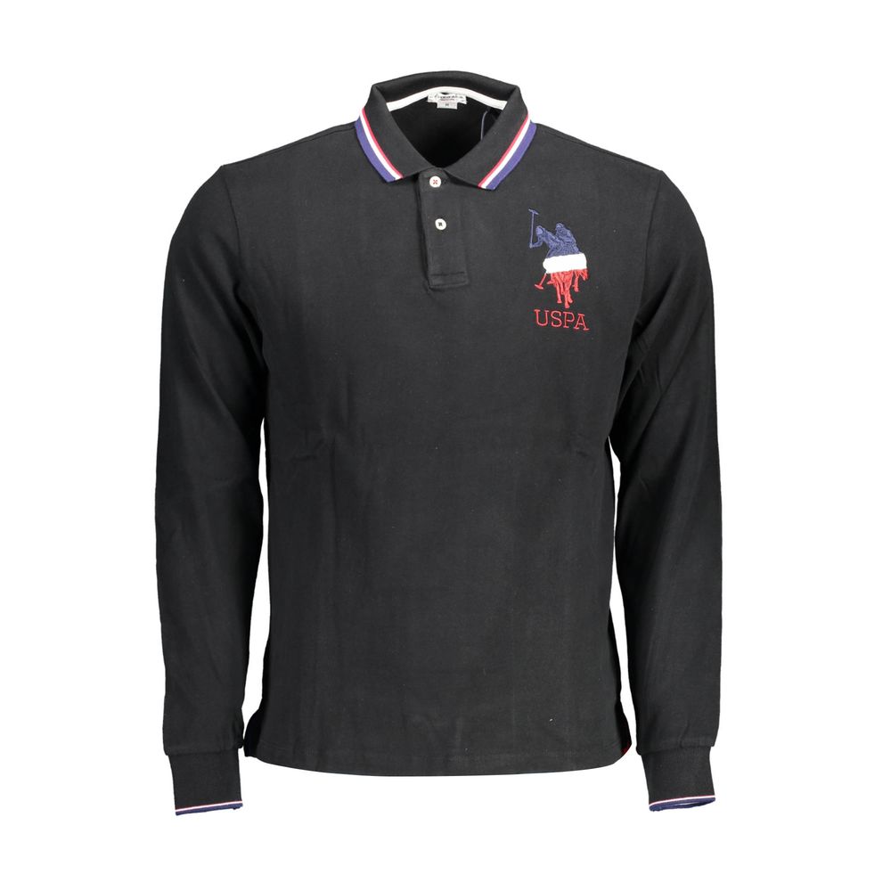 U.S. POLO ASSN. Black Cotton Polo Shirt