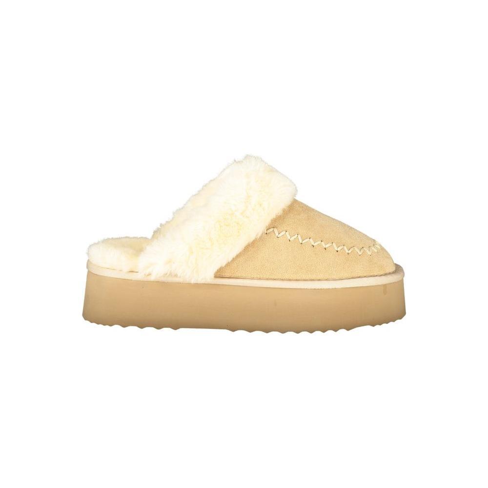 Laura Biagiotti Beige Polyester Women Sandal LA-32816-EU39/US9