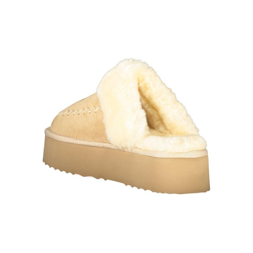 Laura Biagiotti Beige Polyester Women Sandal LA-32816-EU39/US9