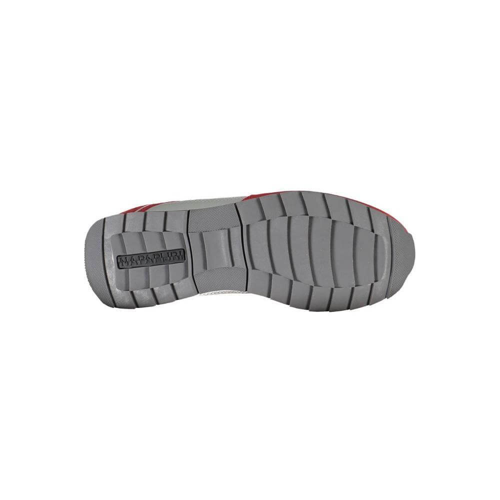 Napapijri Red Leather Men Sneaker NA-38013-EU43/US10