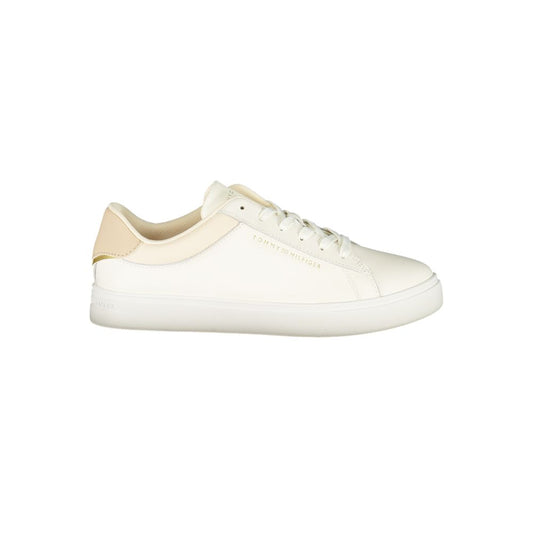 Tommy Hilfiger Beige Leather Women Sneaker TO-36743-EU36/US6