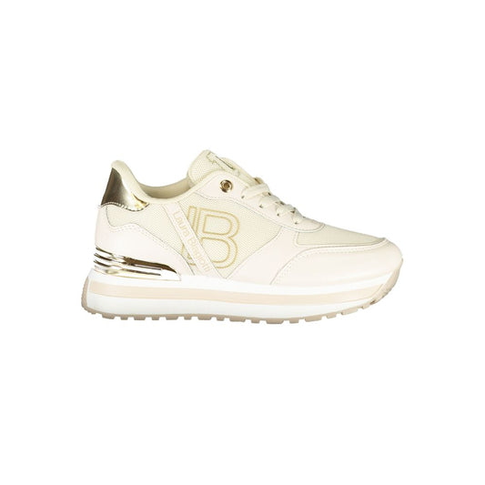 Laura Biagiotti Beige Polyester Women Sneaker LA-36491-EU40/US10