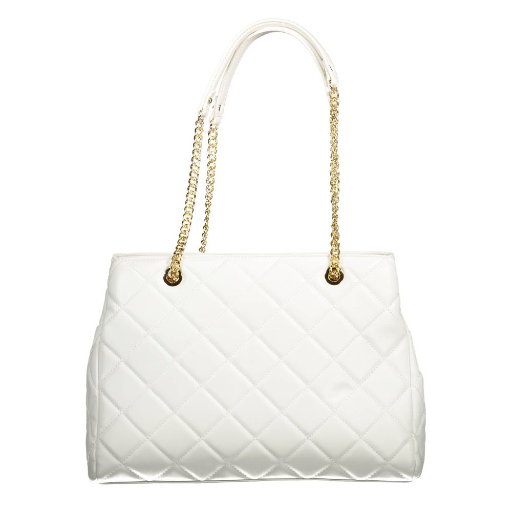 Front view with bag zipped and handles upright.